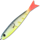 Рыбка поролоновая Джига Пескарь (5см) лимонный (уп. 5шт)